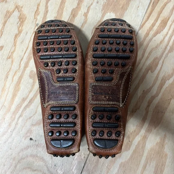 Cole Haan Gunnison Driving Shoes Men's 8D Brown Leather Moccasin Loafers - Picture 7 of 11